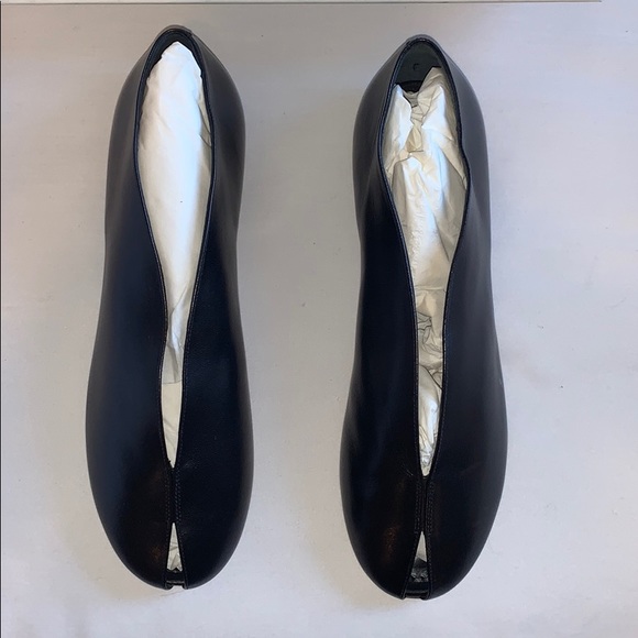 Celine Phoebe Leather Peep Toe Flats- Nappa BLK - Picture 3 of 8